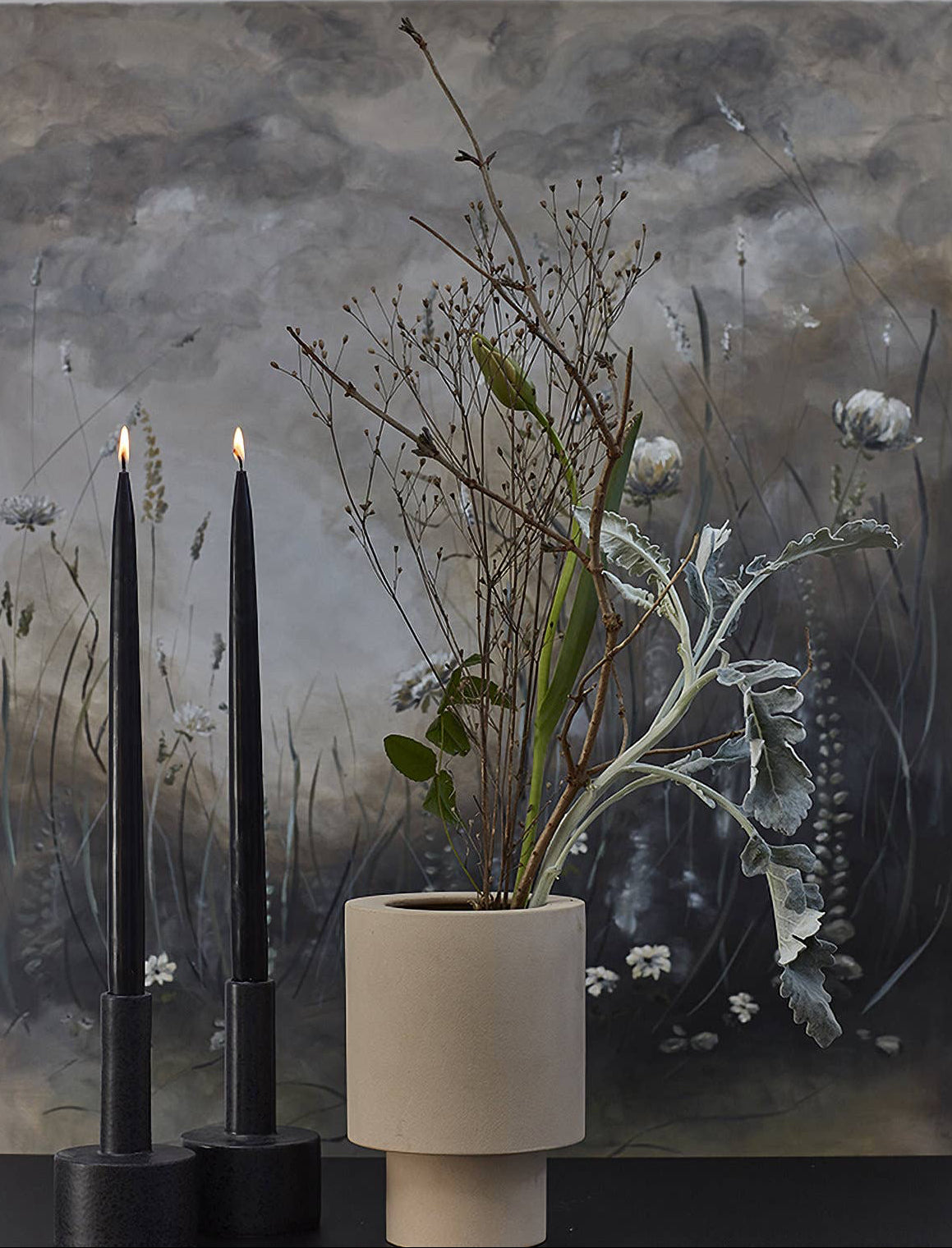 Danish Taper Candle | Black